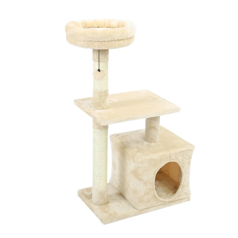 PAWZ Road Cat Tree Three-Tier Indoor Condo With Sisal