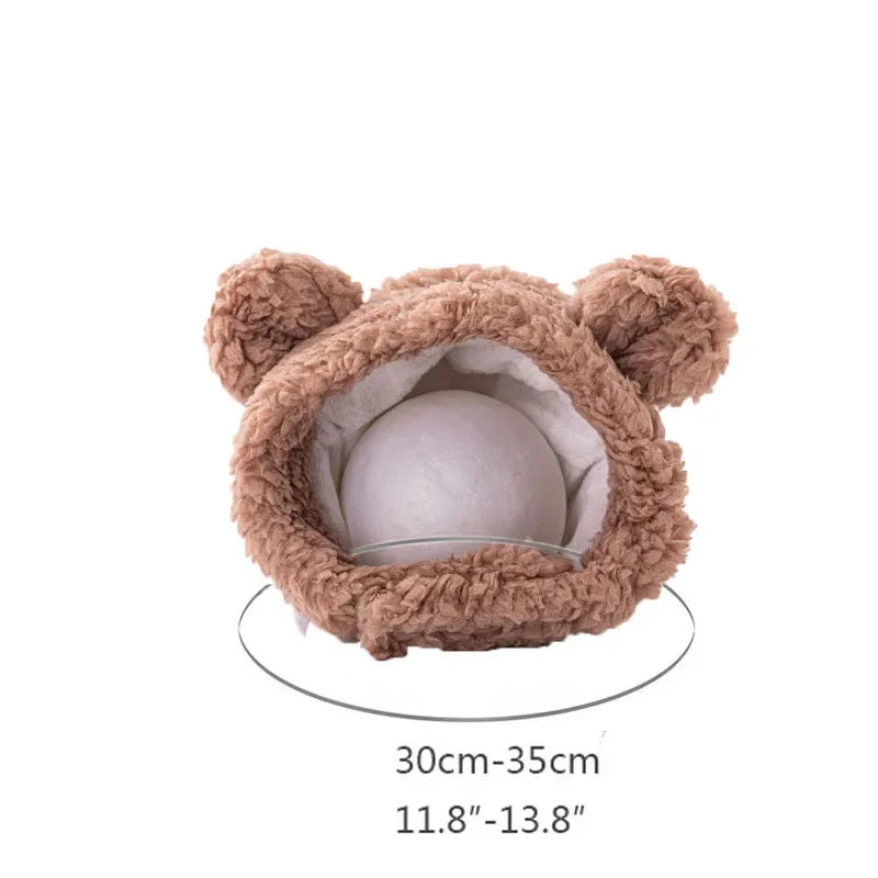 Pet Hooded Hat Fleece Cat And Dog Costume Cozy Winter