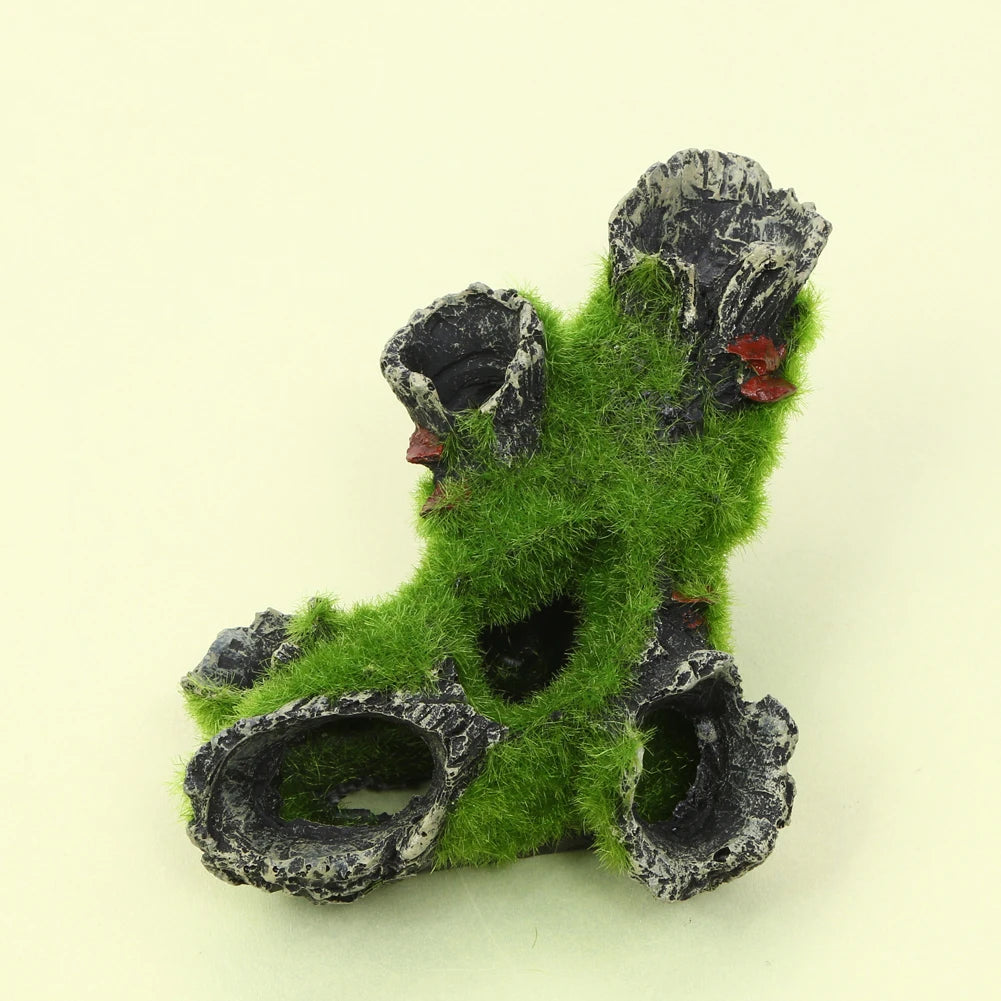 Resin Aquarium Ornaments With Hiding Cave For Shrimp
