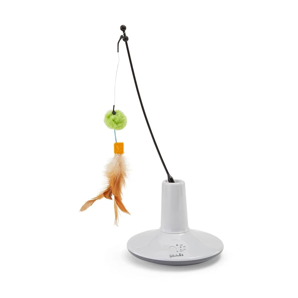 Electronic Motion Cat Toy Interactive Play Exercise Rechargeable Multi-Textured Prey Mimicking Interactive Cat Feathers Safe Fun