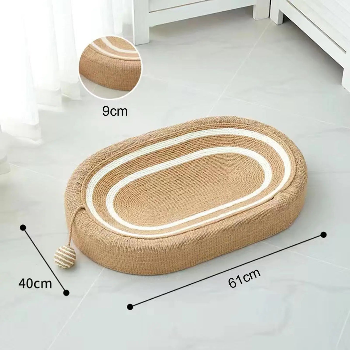 Cat Scratching Bed Sisal Pad Indoor Durable Bed For Cats