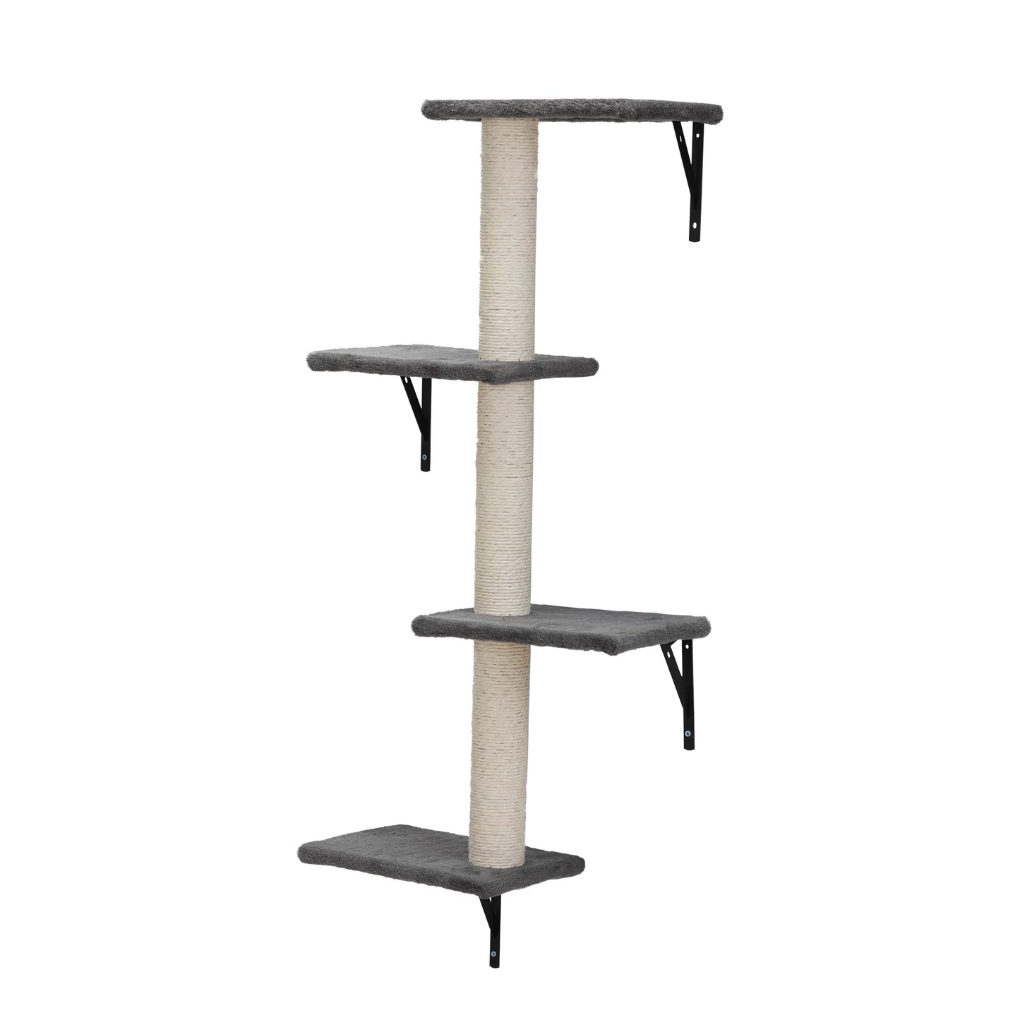 Cat Wall Mounted Climber Set With Integrated Scratching Posts