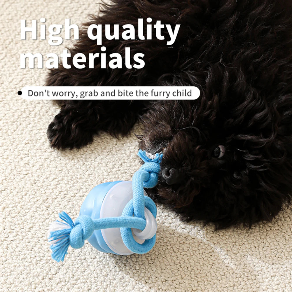 APWIKOGERE Dog Toy Electric Rolling Ball With Rope