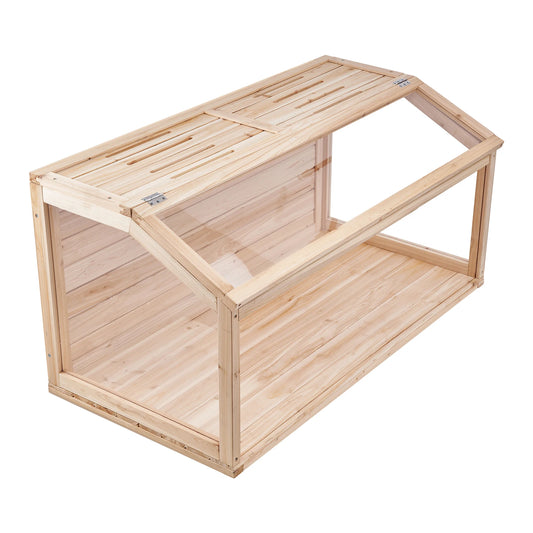 SucceBuy Wooden Hamster Cage 270° Viewing For Small Pets