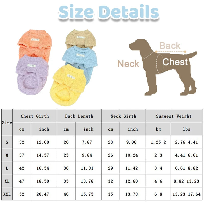Dog Hoodie Fleece Coat For Dogs Everyday Comfort Wear
