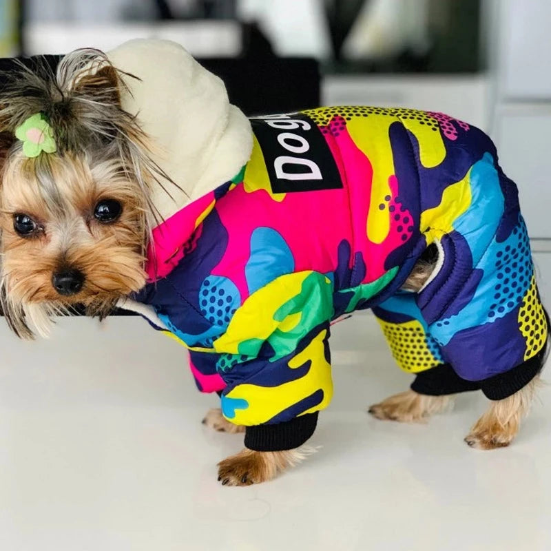 Dog Jumpsuit Hoodie Cozy All Season Petwear For Dogs