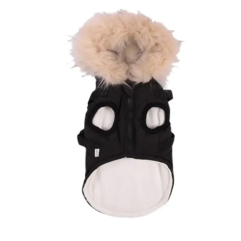 Dog Jacket Harness Winter Coat For Pets Cozy Warm Cotton