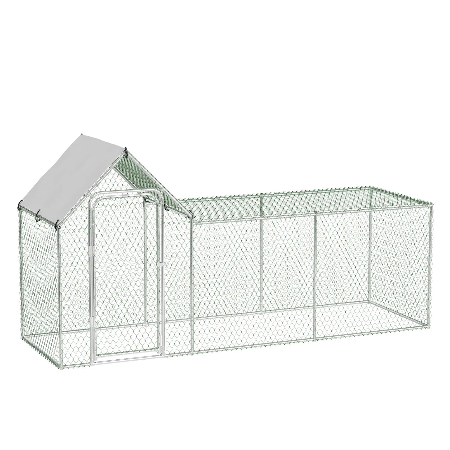 HiMISS Poultry Cage Walk-In Iron Frame With Waterproof Cover