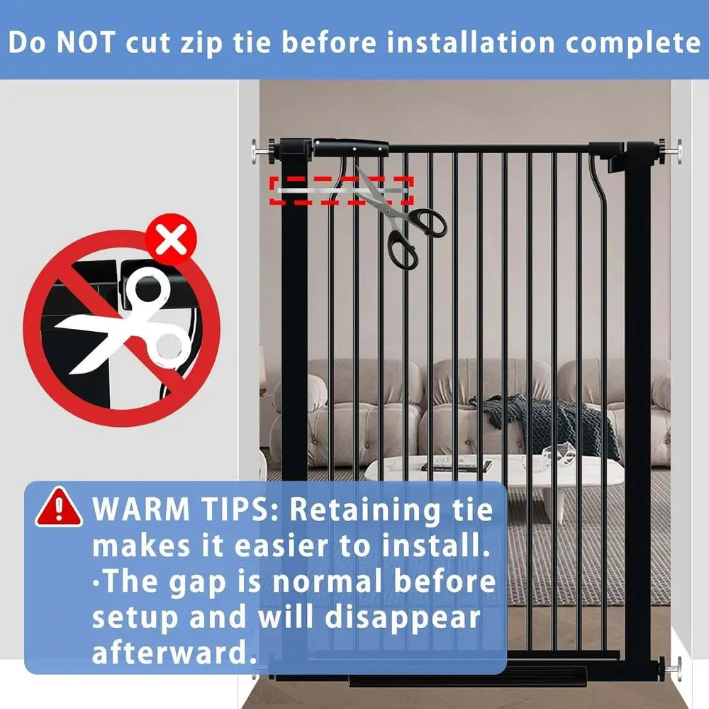 Baby Gate Metal Auto-Close Indoor Outdoor Pet Fence