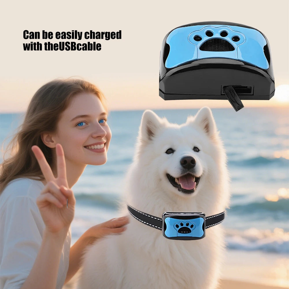 Dog Bark Collar Ultrasonic Vibration Stopper For Training