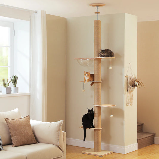 PAWZ Road Cat Tree With Adjustable Height Wooden Scratching Posts