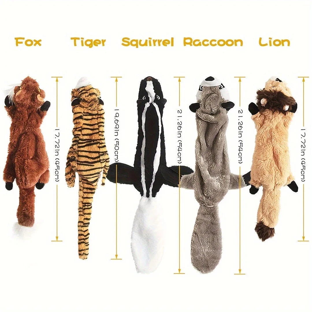 Dog Plush Toy Squeaky For Teething And Interactive Play