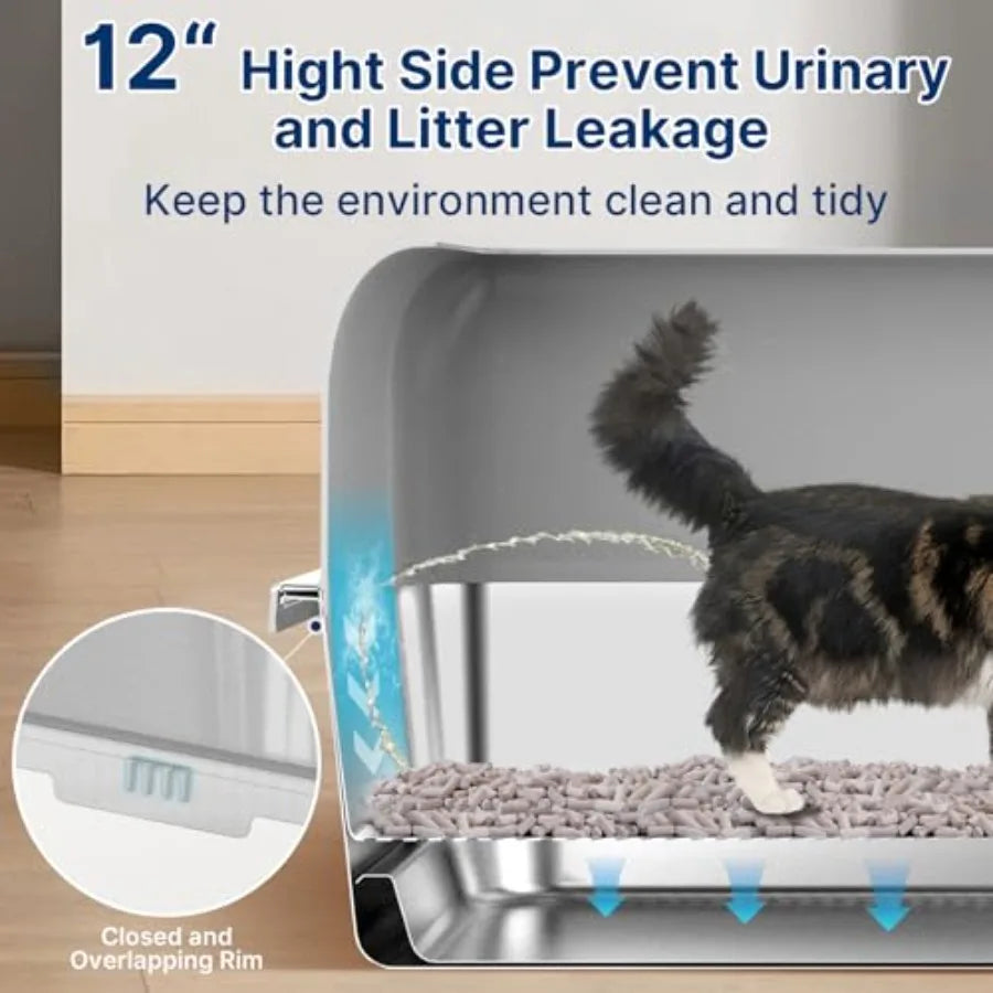 Litter Box Enclosed With Lid And Sifting Drawer Pan