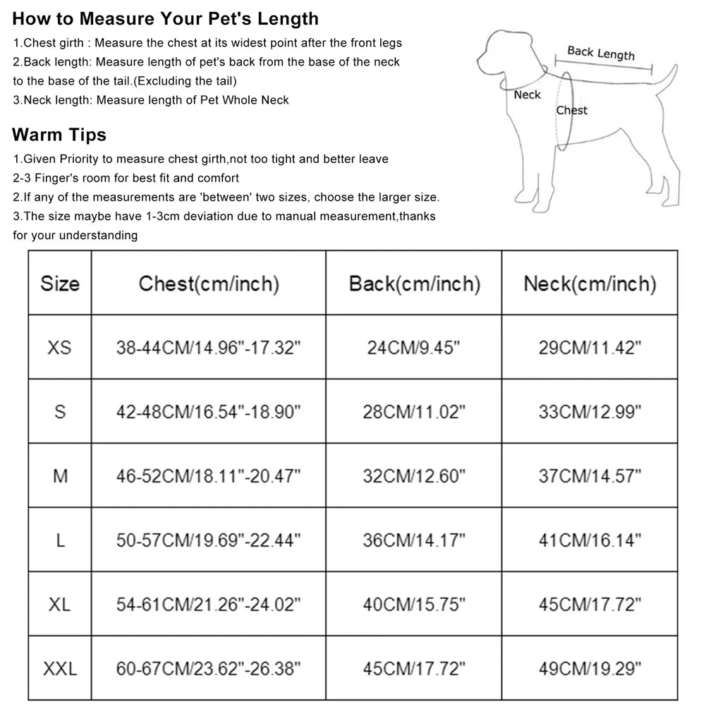 Winter Dog Harness Vest Waterproof Polyester For Pets
