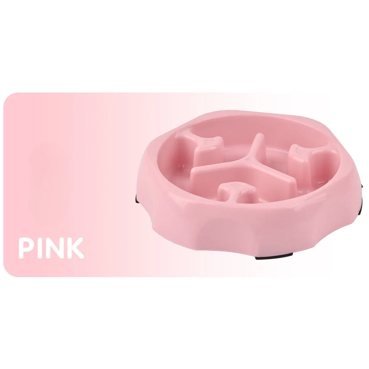 Dog Slow Feeder Bowl Anti Spill Anti Slip Plastic Dish