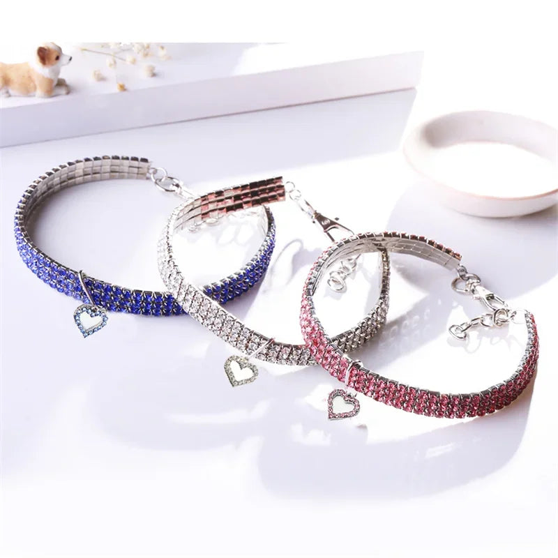 Dog Collar Bling Rhinestone For Small Medium Dogs Pets