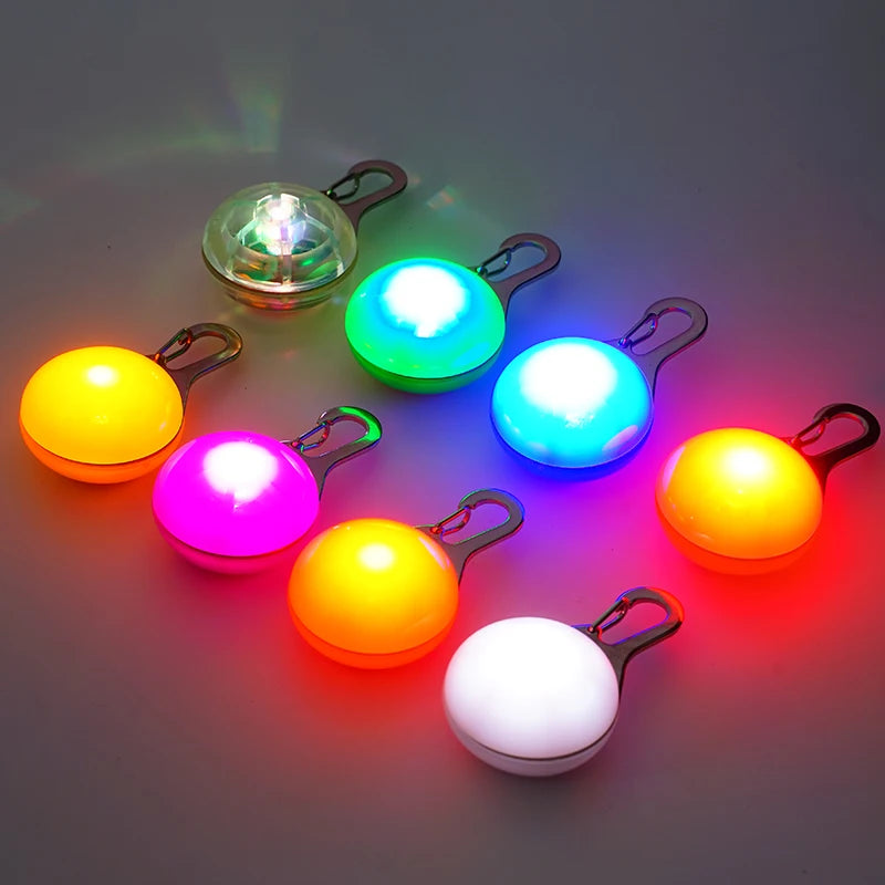 Dog Cat Collar With Glow Pendant Night Safety Accessory