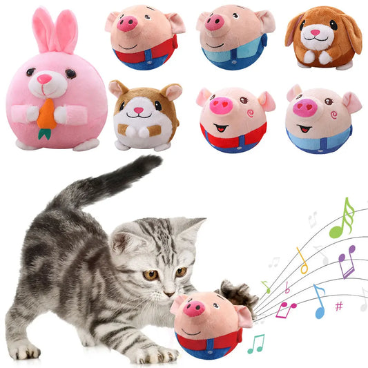 Shunmaii Cartoon Pig Moving Pet Plush Toy USB Rechargeable
