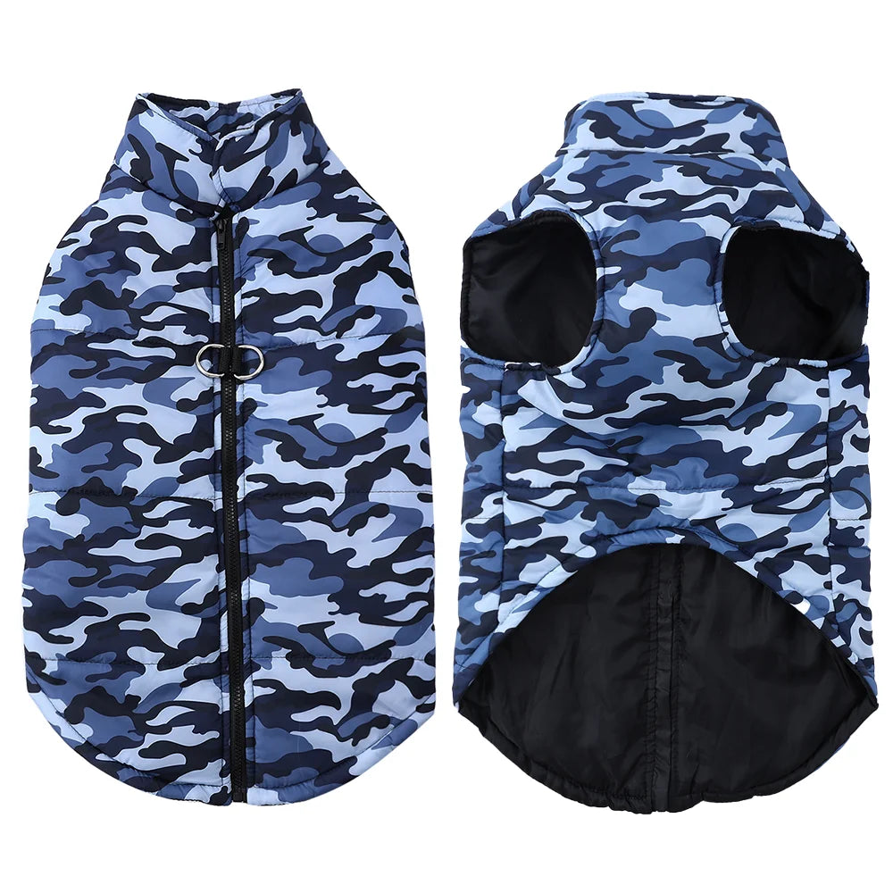 Dog Coat Winter Waterproof Camouflage Print For Dogs And Cats