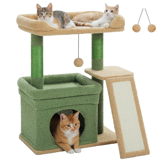 PAWZ Road Cat Tree Indoor With Sisal Post Three Tier