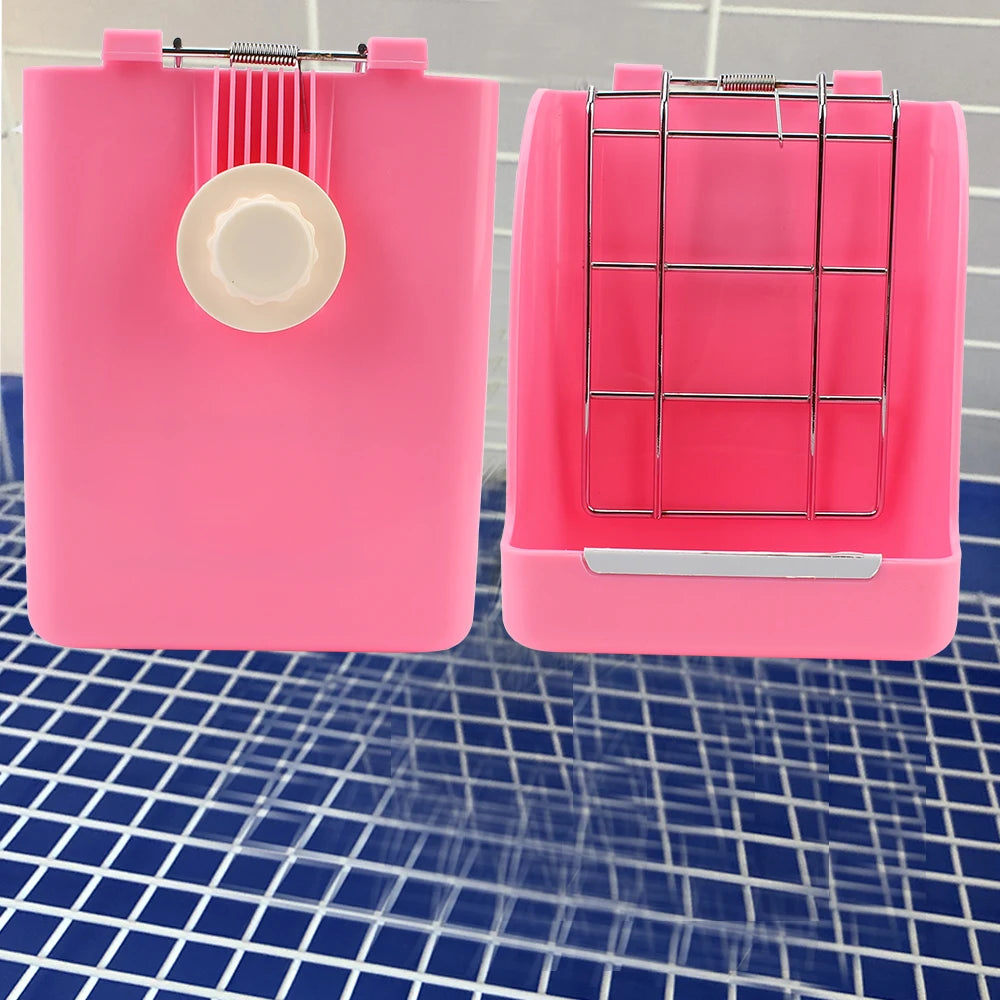 Rabbit Hay Feeder Plastic Mesh Frame Rack For Small Pets