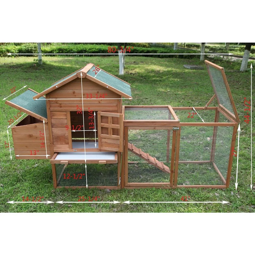 Chicken Coop Outdoor Poultry House Waterproof Roof