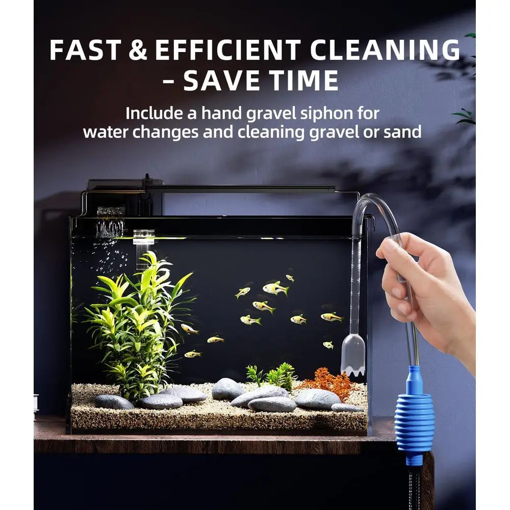 Rimless Glass Aquarium Kit with Filter and Heater