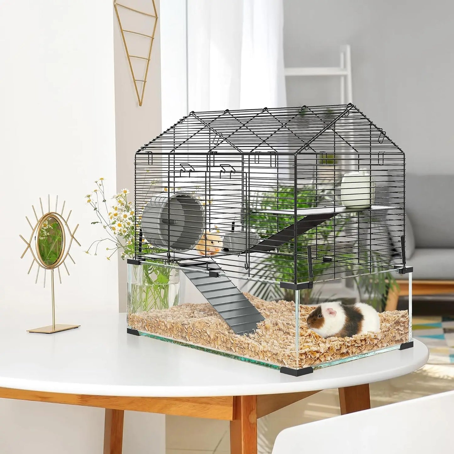 Twister Hamster Cage Metal With Water Bottle For Small Pets