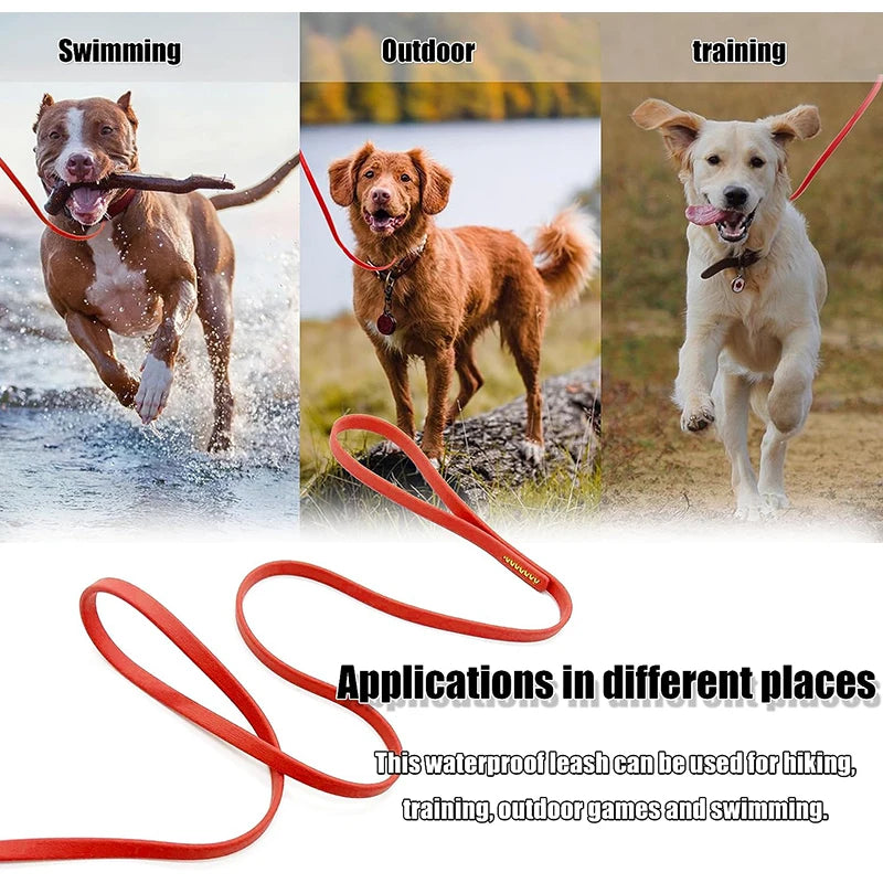 Dog Leash Waterproof Easy-Clean PVC Training Rope For All Breeds