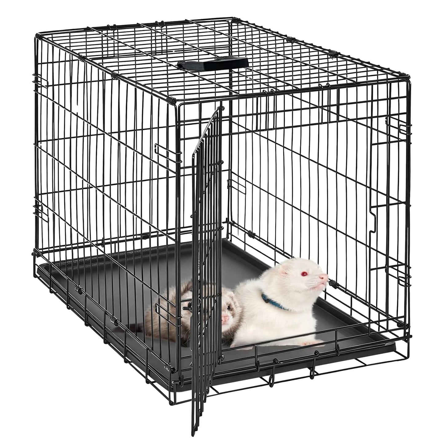 HiMISSCN Rabbit Cage Portable Foldable With Slide Out Tray