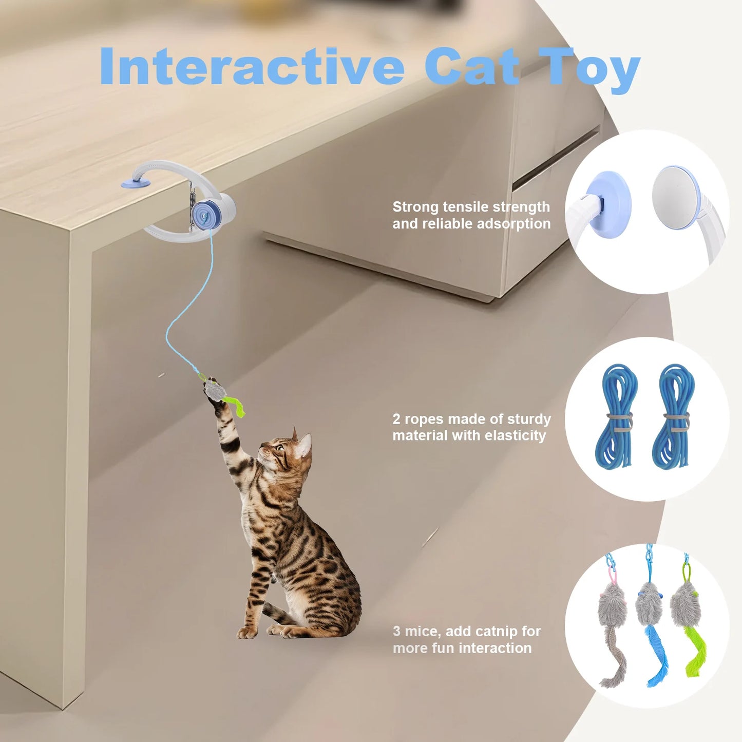 Cityflee Cat Toy Door Hanging USB Rechargeable Interactive