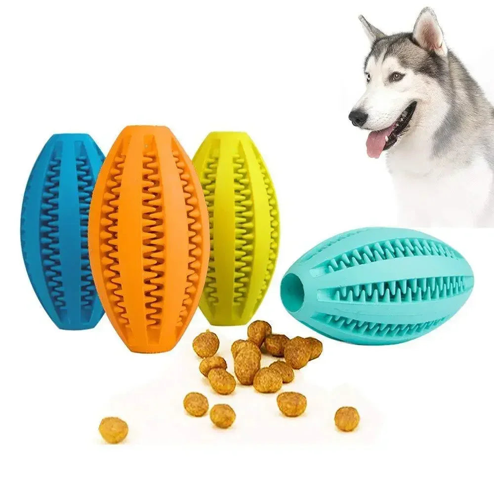 Dog Chew Ball Natural Rubber Teeth Cleaning Toy