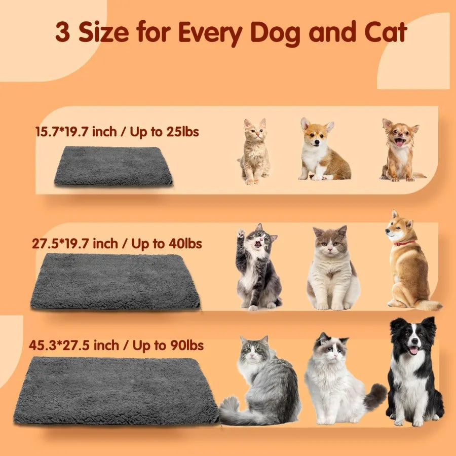 Self Warming Cat Bed Washable Cozy Durable Comfortable Kennel Pad