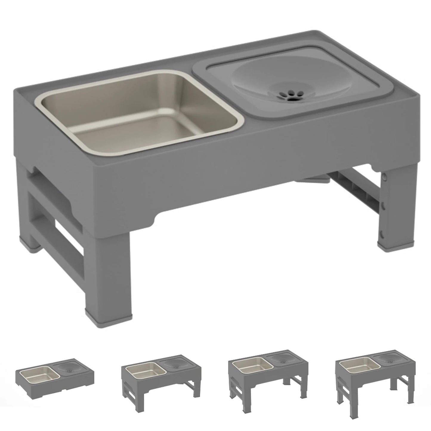TWISTER.CK Bowl Stainless Steel 3-In-1 Slow-Feed Adjustable