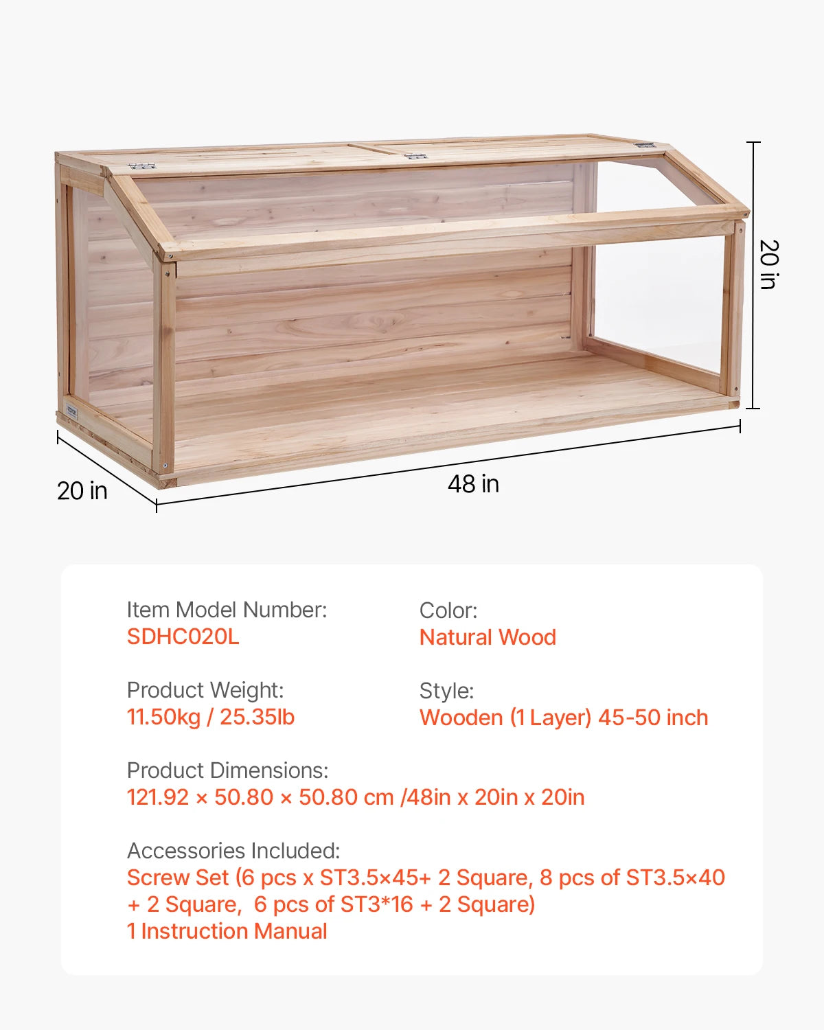 SucceBuy Wooden Hamster Cage 270° Viewing For Small Pets