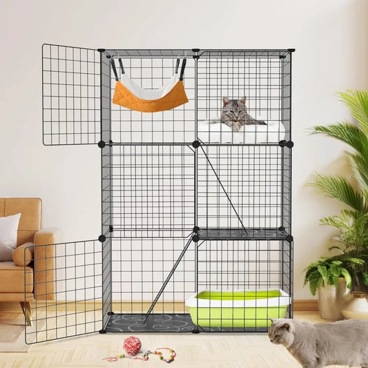 Cat Playpen Detachable Enclosure With Doors For Cats