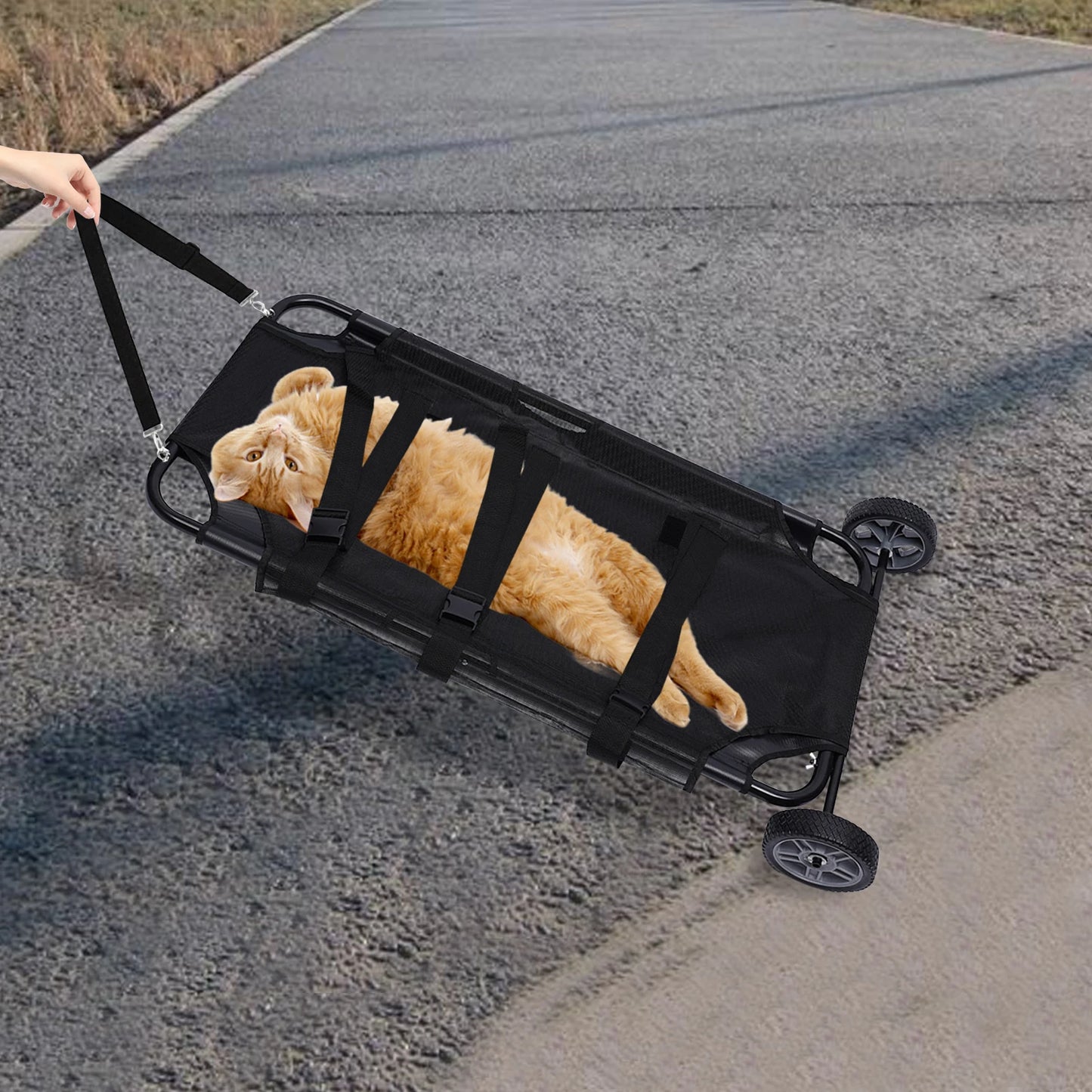 Pet Stretcher Stainless Steel Frame Oxford Cloth Foldable Bed