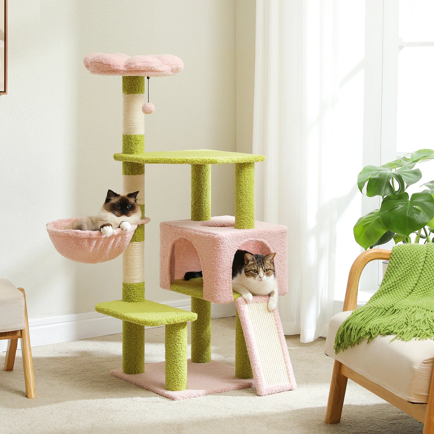 PAWZ Road Flower Cat Tree Multi-Level Sisal Scratching Posts