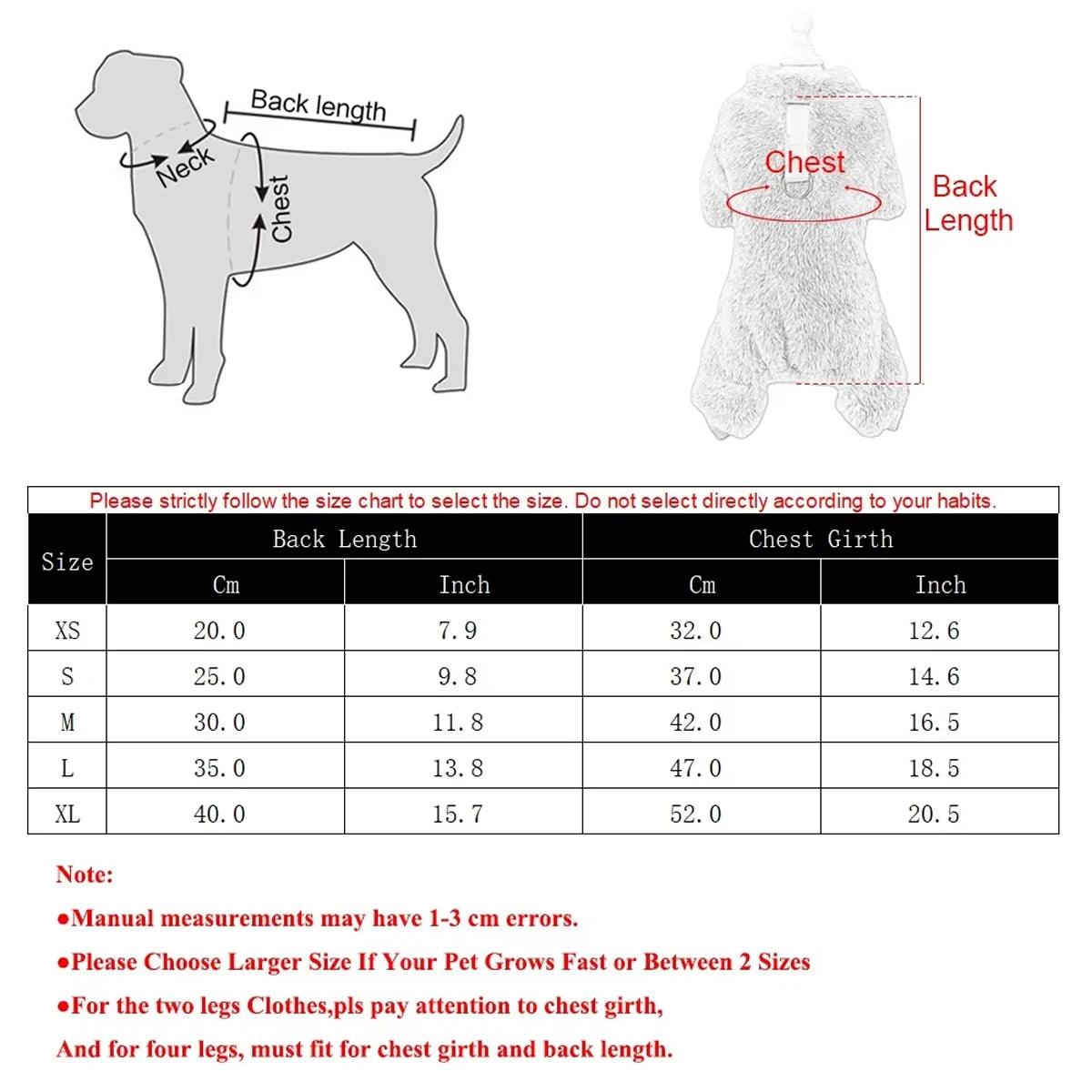 Dog Jumpsuit Soft Flannel Coat For Small Medium Dogs