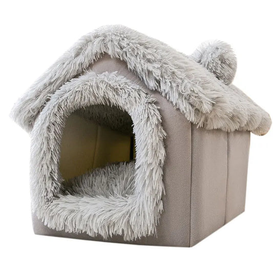 Dog Bed Fleece Indoor Puppy House Cushion Mat Cozy Warm