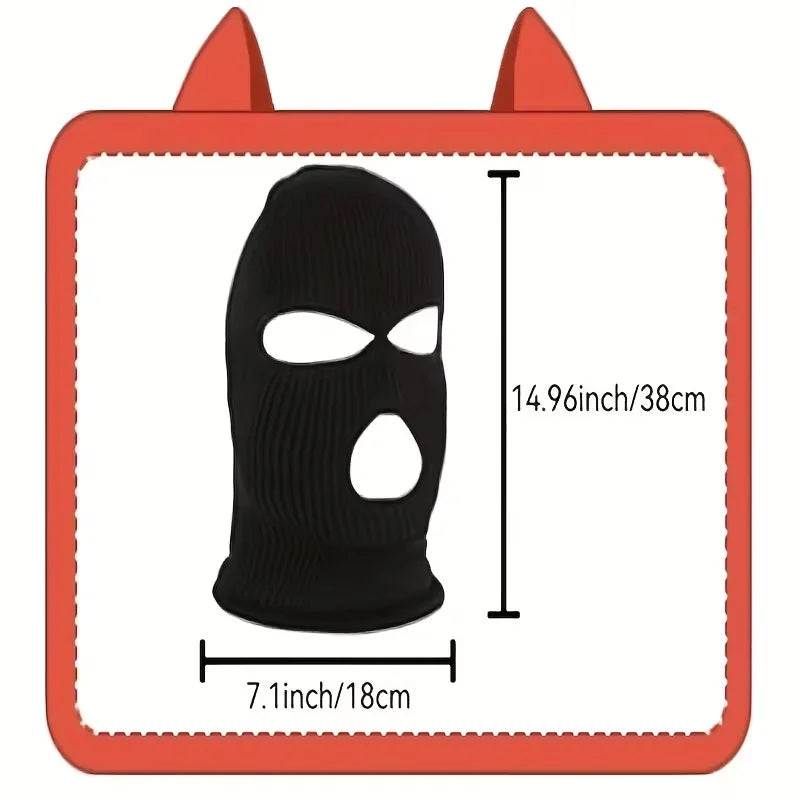1pc Dog Halloween Christmas Costume Dog Ear Cover Noise Protection Knitted Dog Ear Warm Hat Dog Robber and Thief Mask Fun Pet Ro