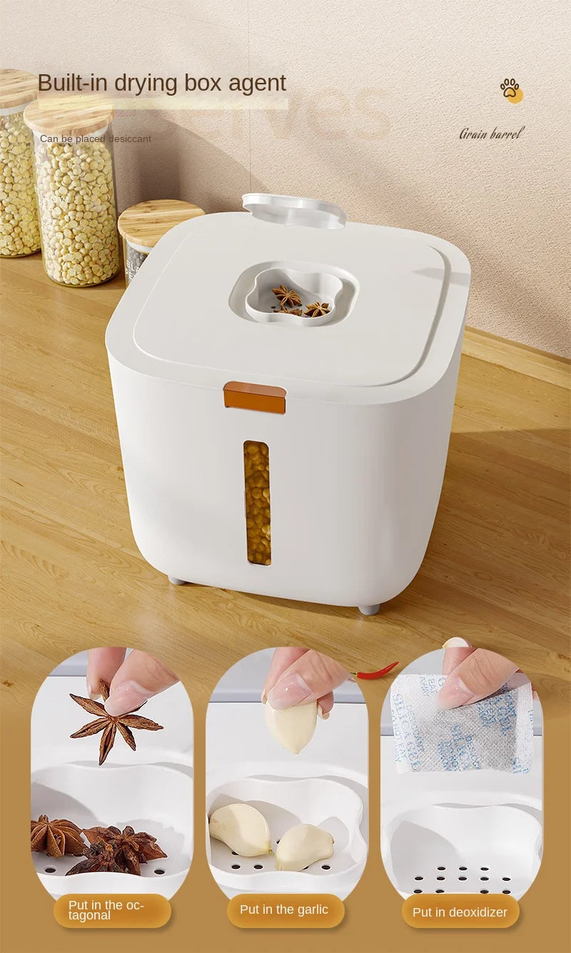 Pet Food Storage Barrel Copper Sealed Moisture Proof