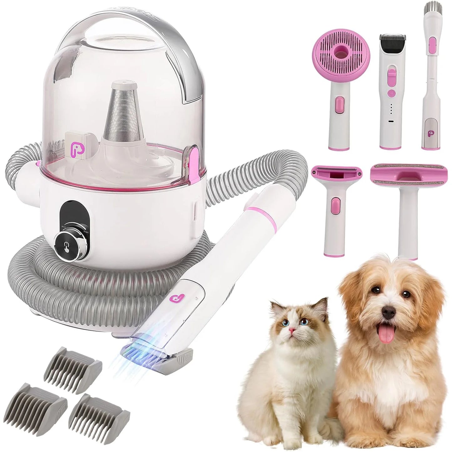 HiMISS Pet Grooming Kit With 2L Quiet Vacuum And Tools