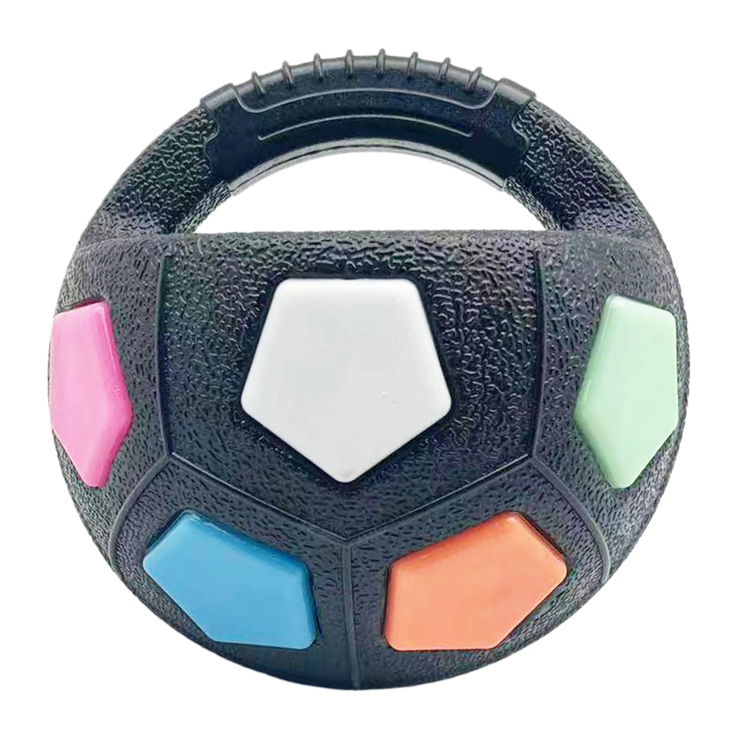 Dog Calming Ball With Handle Football Toy, Squeaky Interactive