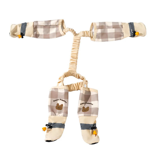Shunmaii Dog Suspender Boots Anti Slip Dustproof Jumpsuit