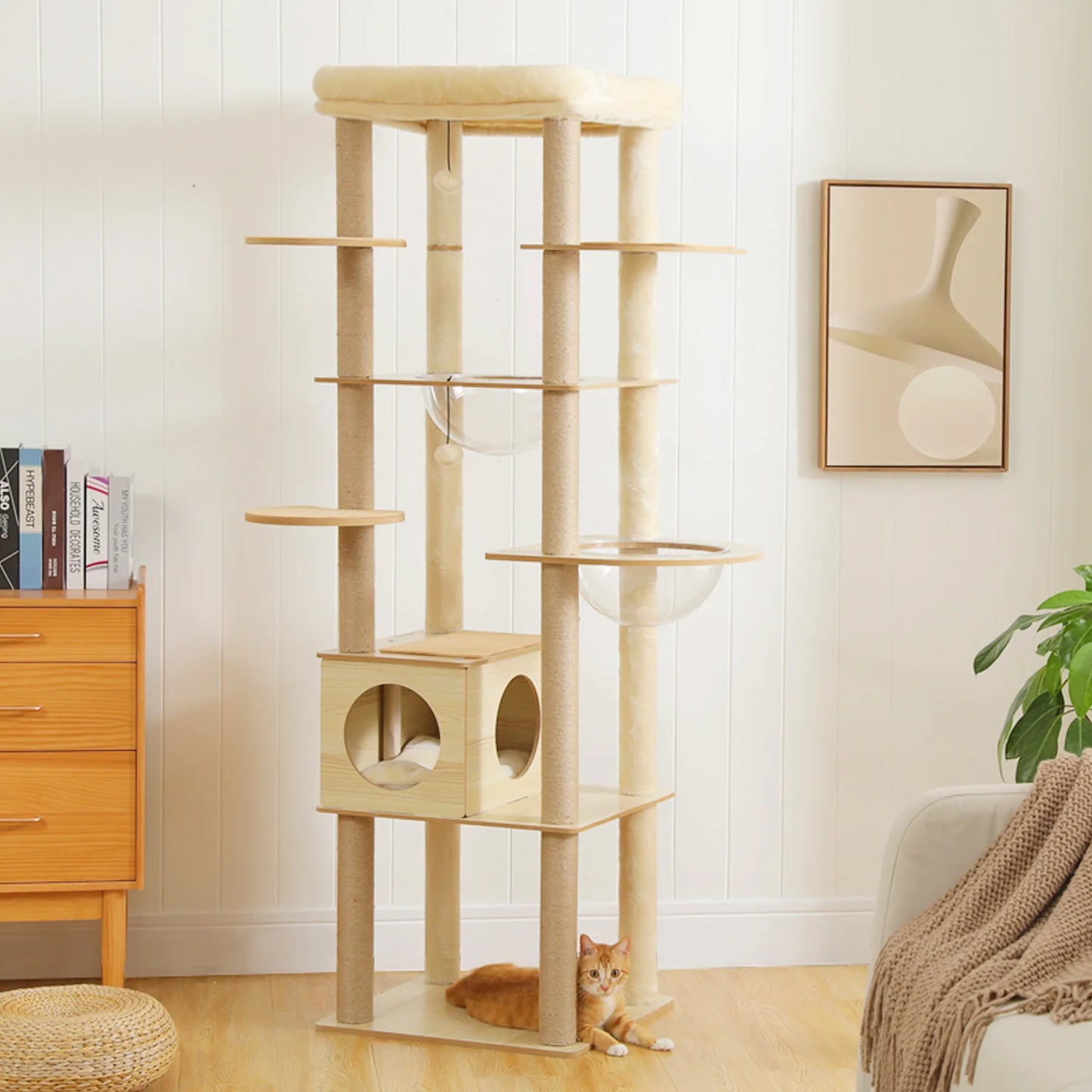 PAWZ Road Cat Tree Multi-Level Indoor Wood Construction