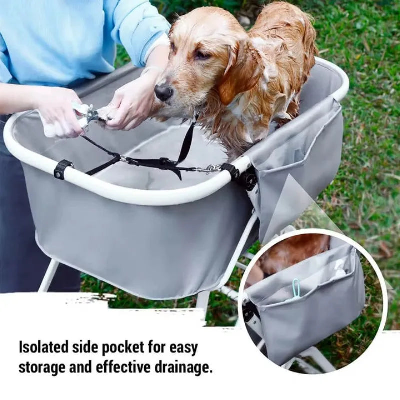 NONEDog Litter Elevated Dog Bath Tub Foldable Grooming Station
