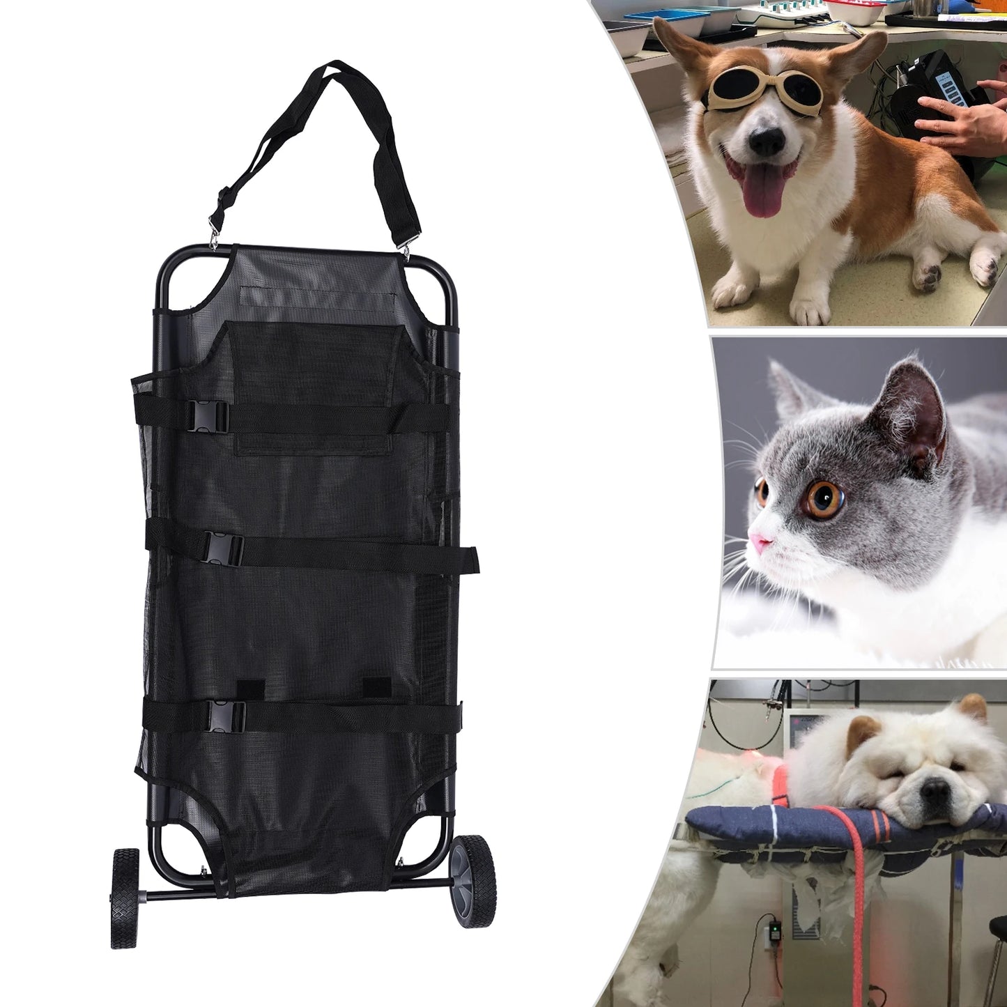 Pet Stretcher Stainless Steel Frame Oxford Cloth Foldable Bed