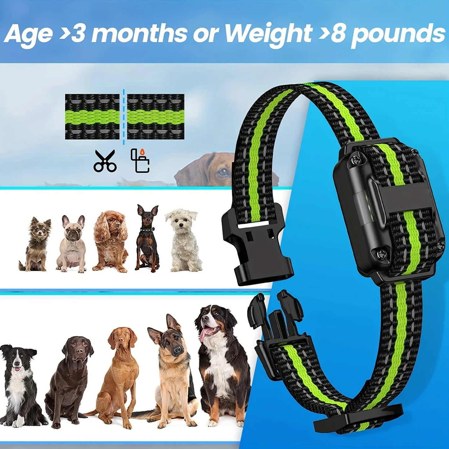 Dog Shock Collar Remote-Controlled Waterproof Beep Vibration