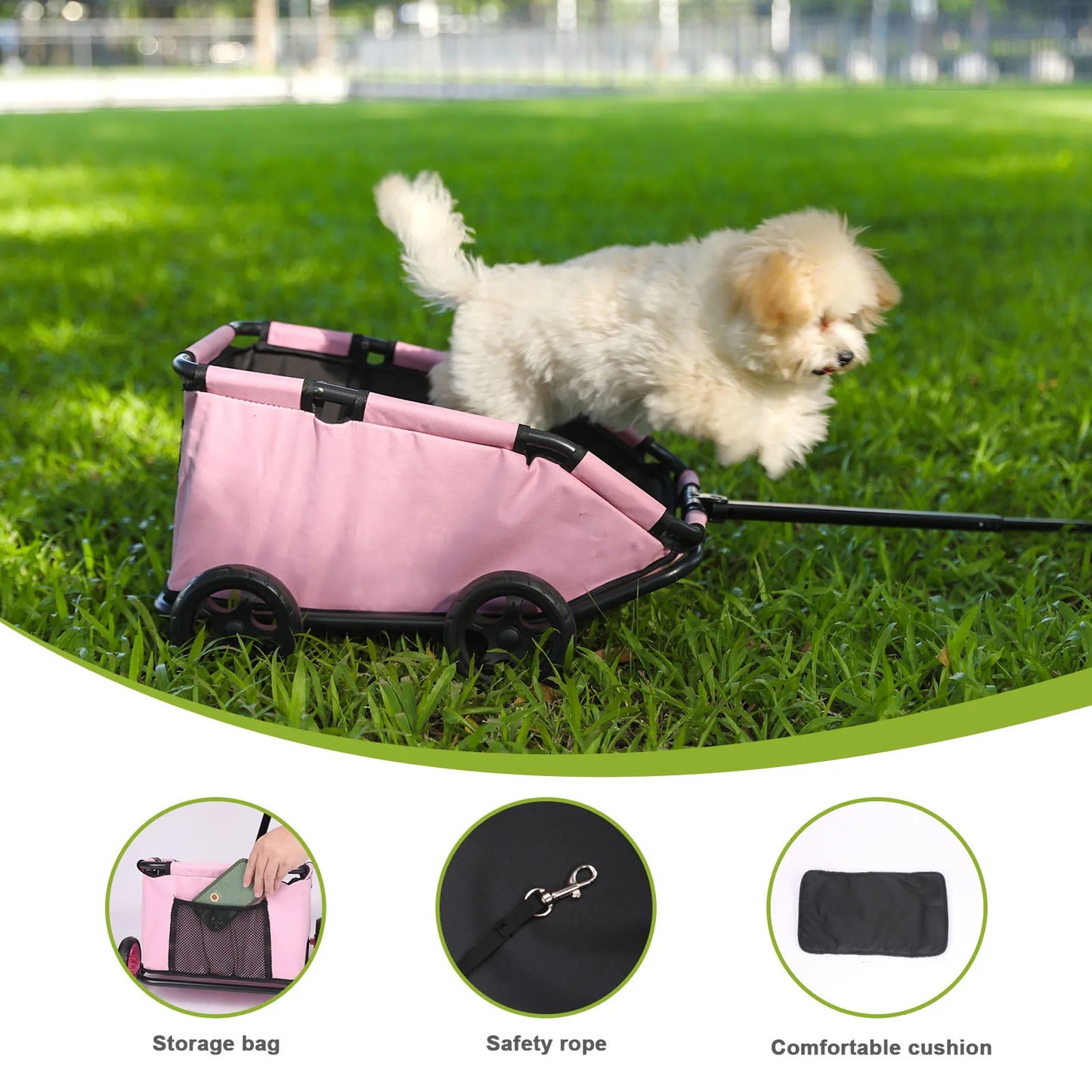 Pet Stroller Folding Travel Carrier For Small Pets